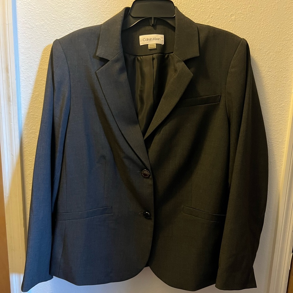 Calvin Klein Women's Charcoal Blazer. NWOT
